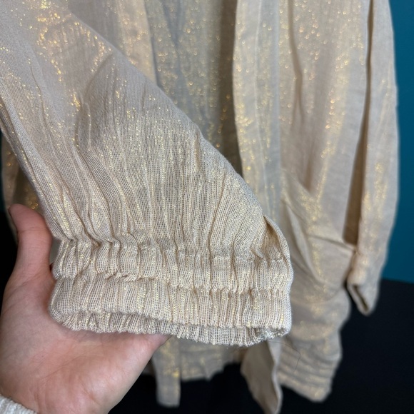 Hei Hei Daybreak Shimmered Kimono Jacket Size XS-S Gold Anthropologie - Picture 10 of 16